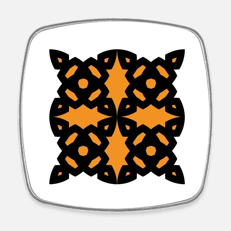Christmas Patterns - Square fridge magnet - white