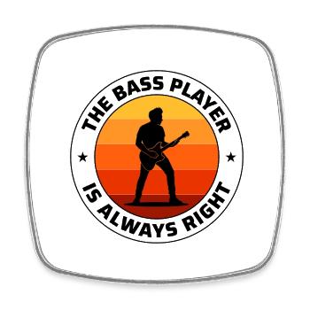 Basse Guitariste Musicien Musicien Bassiste Funny - Magnet carré - blanc - Devant