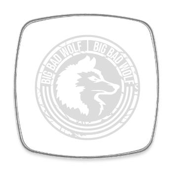 big bad wolf quote - Square fridge magnet - white - Front