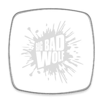 big bad wolf quote - Square fridge magnet - white - Front