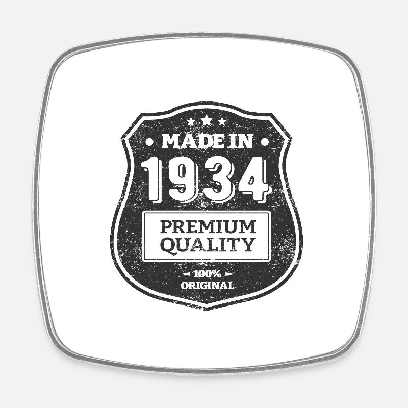 MADE IN 1934 - Square fridge magnet - white