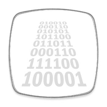 Binär Code Programm Sprache - Viereckiger Kühlschrankmagnet - Weiß - Vorne