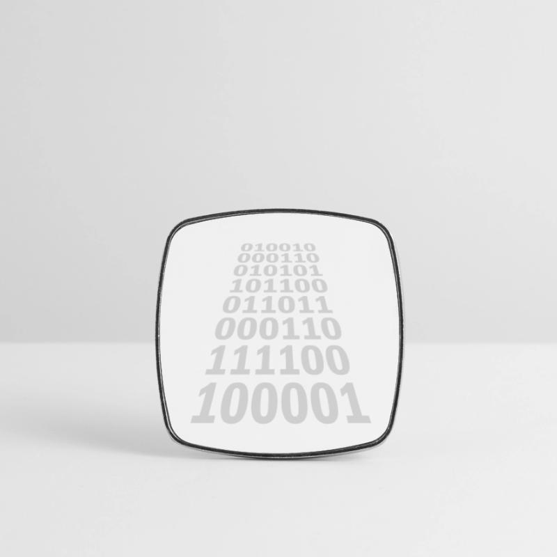 Langage de programme de code binaire Magnet carré