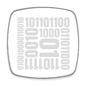 Binär Code Programm Sprache - Viereckiger Kühlschrankmagnet - Weiß - Vorne