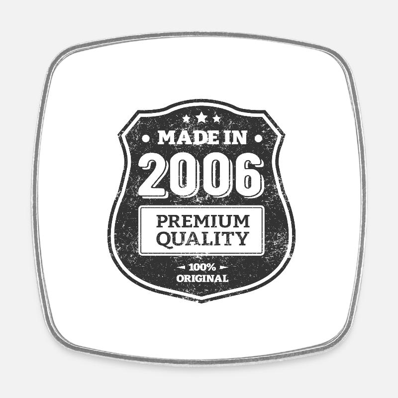 MADE IN 2006 - Square fridge magnet - white