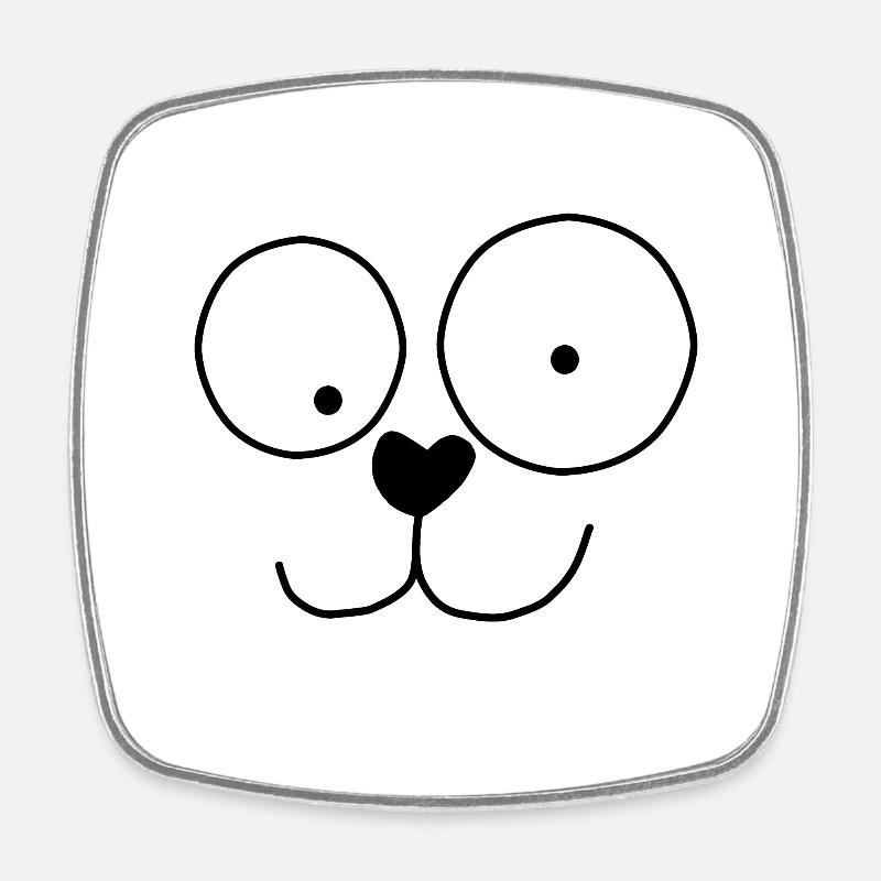 Hundi - Square fridge magnet - white
