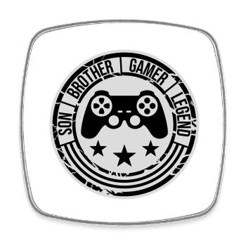 son brother gamer legend - Viereckiger Kühlschrankmagnet - Weiß - Vorne