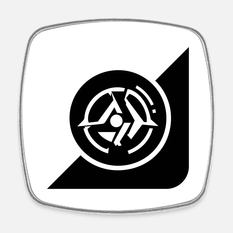 Compass - Square fridge magnet - white