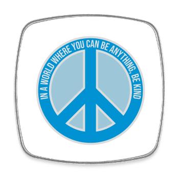 you can be kind - Square fridge magnet - white - Front