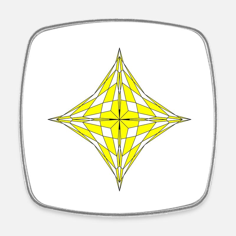 Star - Square fridge magnet - white