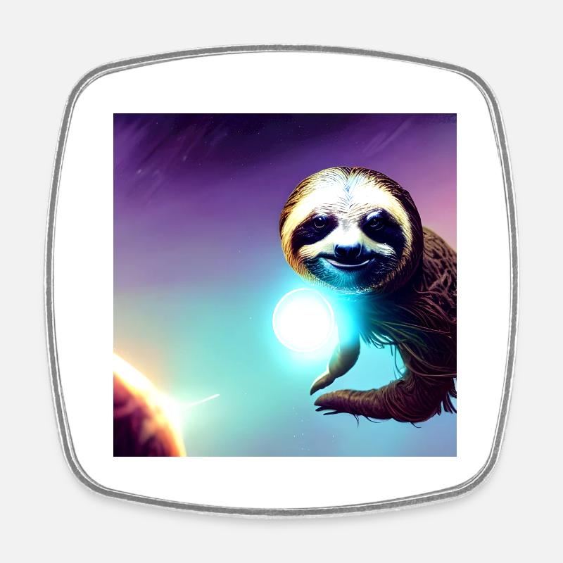 Sloth Chill Lazy Animals - Square fridge magnet - white