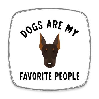 Dogs Are My Favorite People mon chien préférré - Magnet carré - blanc - Devant