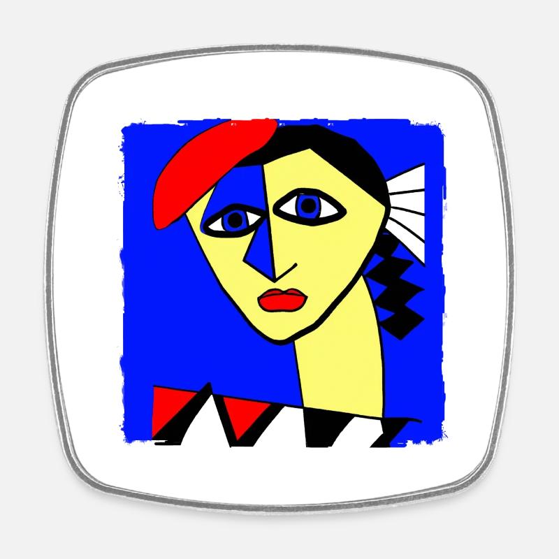 Women from paris - Square fridge magnet - white