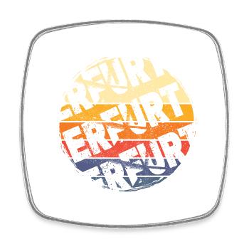 Erfurt Deutschland Stadt Vintage Retro Skyline - Viereckiger Kühlschrankmagnet - Weiß - Vorne