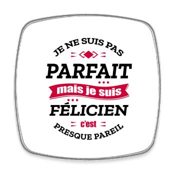 FÉLICIEN PARFAIT - PRENOM FÉLICIEN - Magnet carré - blanc - Devant