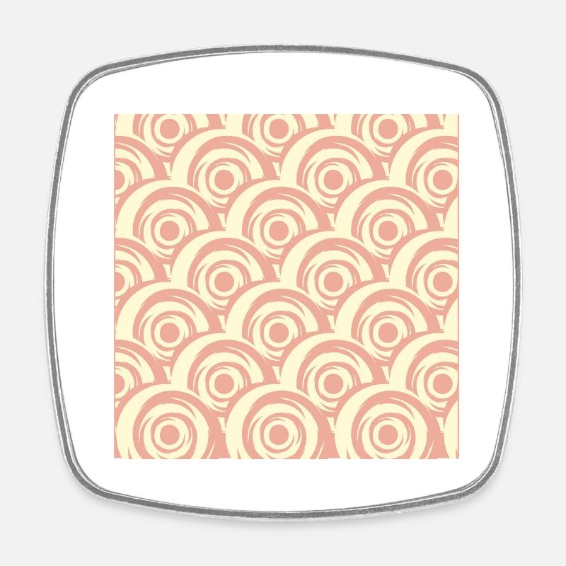 Roll bun - Square fridge magnet - white