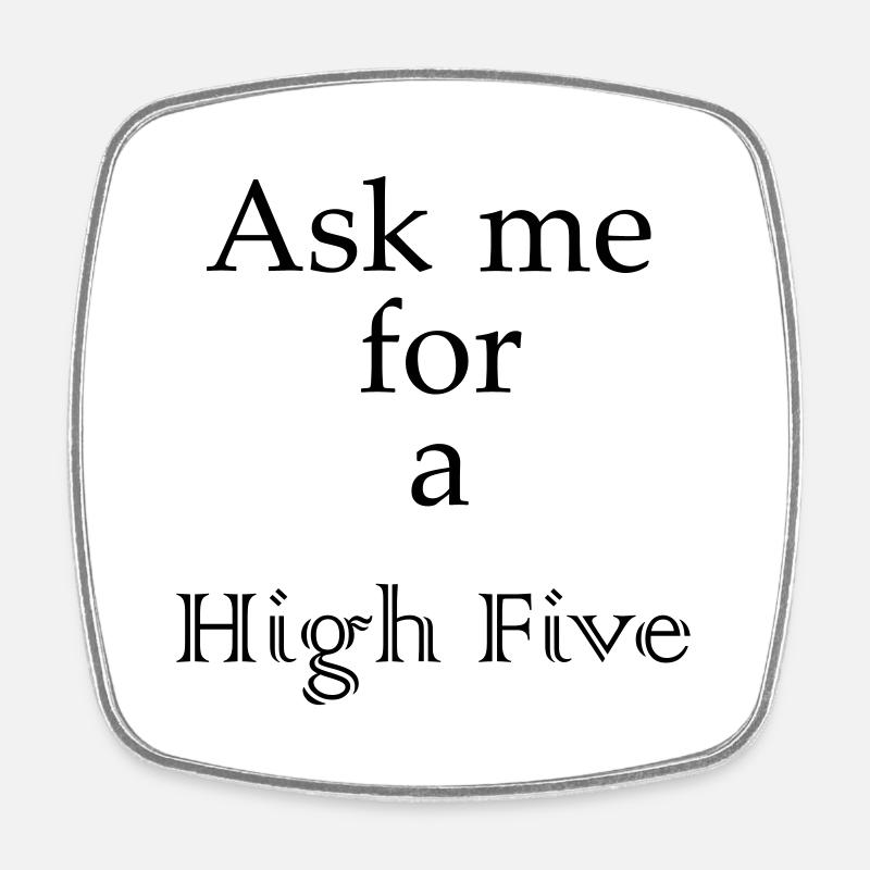 High Five - lettrage - Magnet carré - blanc