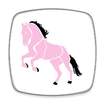 Cabriole cavalière - Magnet carré - blanc - Devant