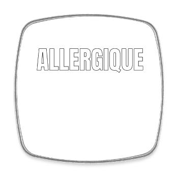 Allergiqueà Macron - Magnet carré - blanc - Devant