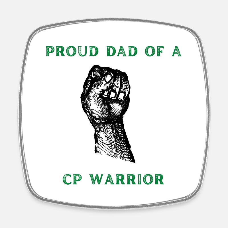Proud Dad - Square fridge magnet - white