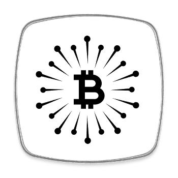 Bitcoin Trading Crypto Stocks - Magnet carré - blanc - Devant
