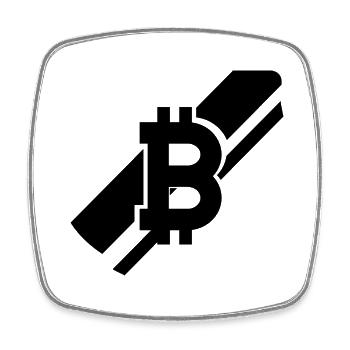Bitcoin Trading Crypto Stocks - Magnet carré - blanc - Devant