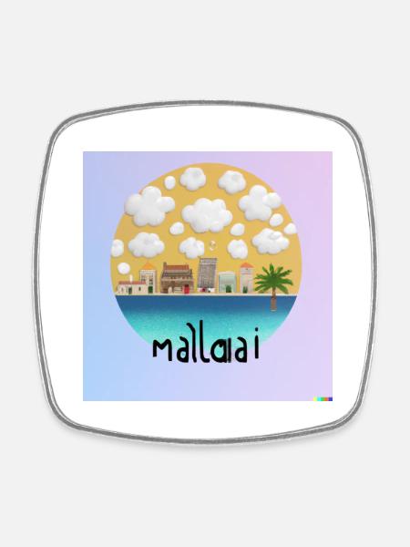 Palma de Mallorca - Viereckiger Kühlschrankmagnet - Weiß
