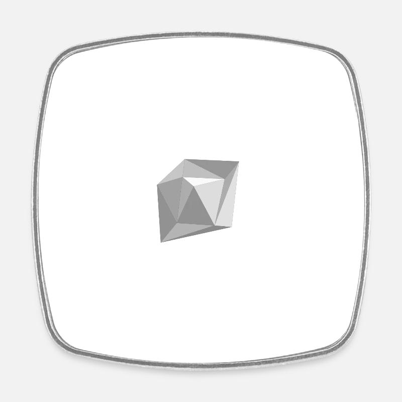 kleine Version der ,,Grey Triangles" - Viereckiger Kühlschrankmagnet - Weiß