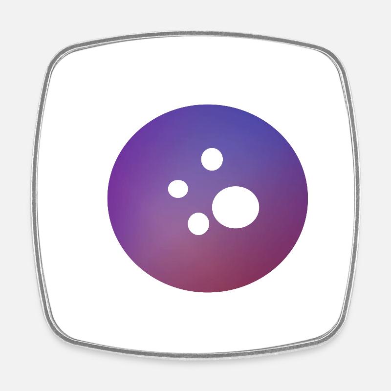 Galaxy button - Viereckiger Kühlschrankmagnet - Weiß