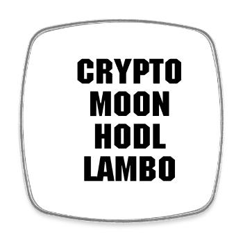 Bitcoin Trading Crypto Aktien - Viereckiger Kühlschrankmagnet - Weiß - Vorne