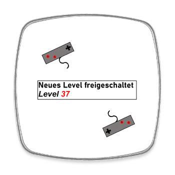Geschenk Geschenkidee Geburtstag Gaming Level Up - Viereckiger Kühlschrankmagnet - Weiß - Vorne