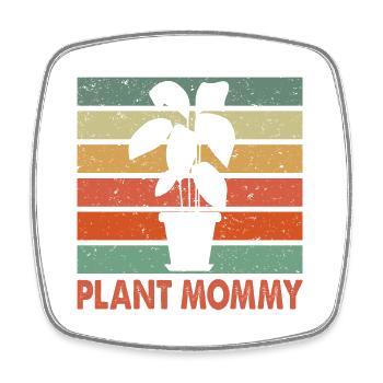 Plant Mommy Graphic Gardener Gardening Horticultur - Viereckiger Kühlschrankmagnet - Weiß - Vorne