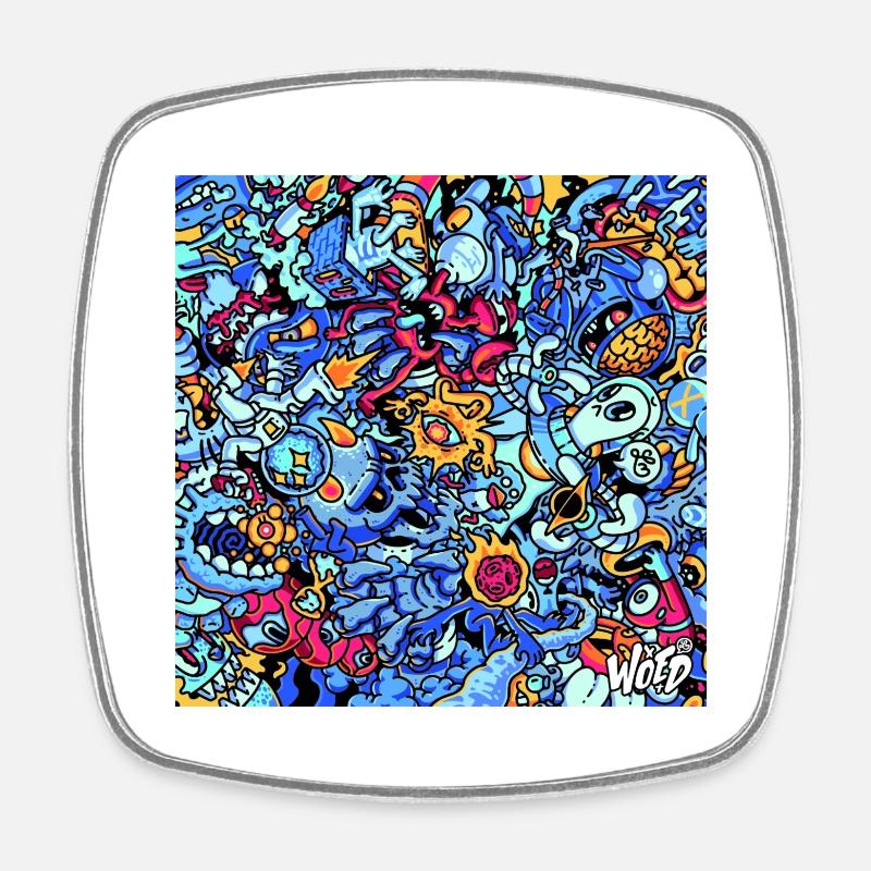 Rag X Lei Melendres - Square fridge magnet - white