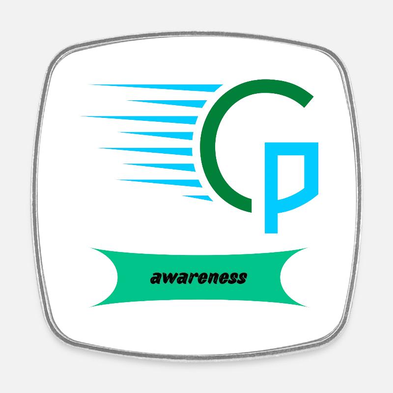 Cp awareness - Square fridge magnet - white