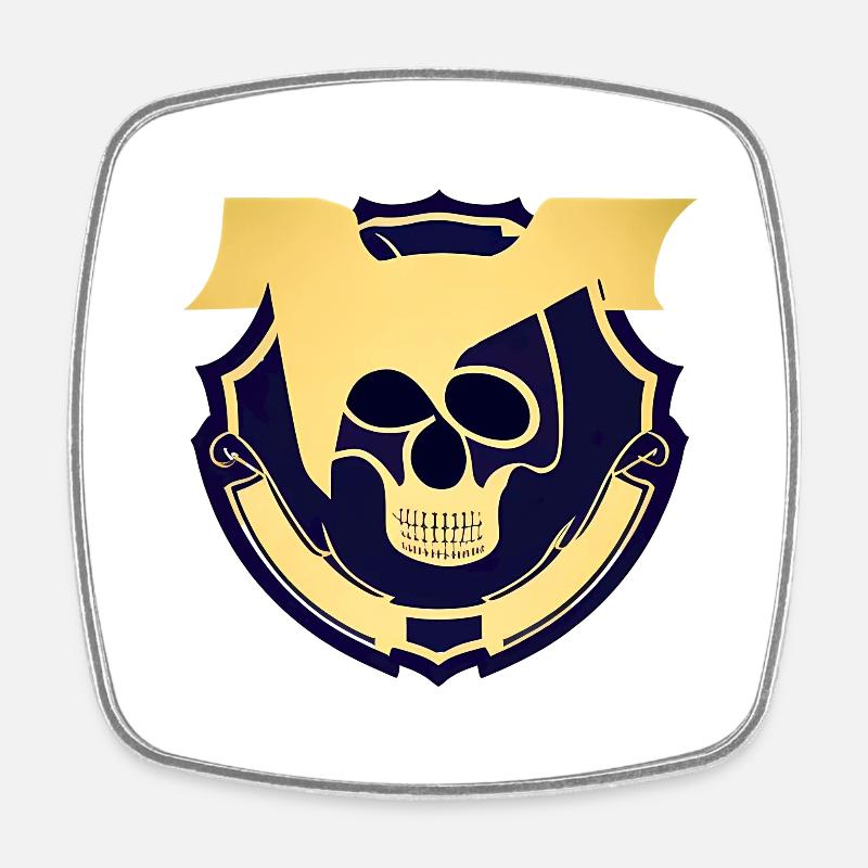 Canine skull - Square fridge magnet - white