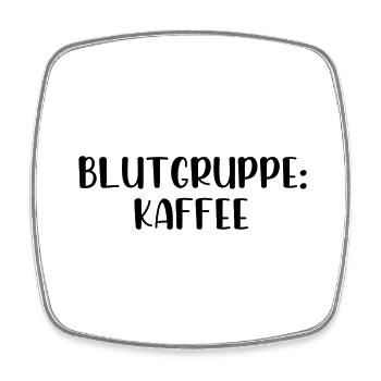 Blutgruppe Kaffee - Viereckiger Kühlschrankmagnet - Weiß - Vorne