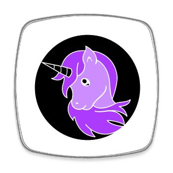 Unicorn - Square fridge magnet - white - Front