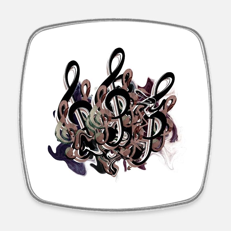 Clef - Square fridge magnet - white