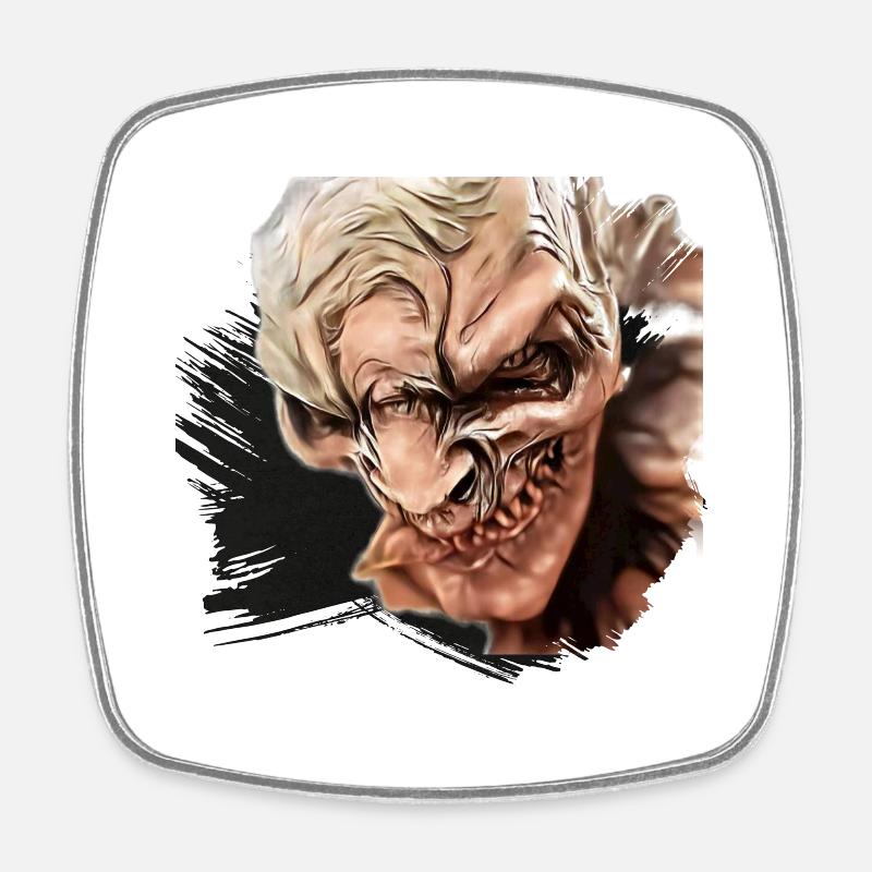 Krampus Percht Devil 2313 - Magnet carré - blanc