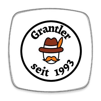 Grantler 1993 - für Geburtstag -bayerischer Spruch - Viereckiger Kühlschrankmagnet - Weiß - Vorne