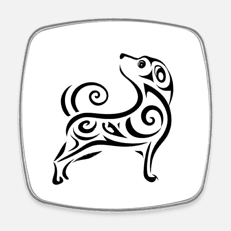 Conception esthétique du chien - Magnet carré - blanc