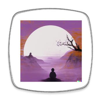 JD Star Artwork No.8 - Viereckiger Kühlschrankmagnet - Weiß - Vorne