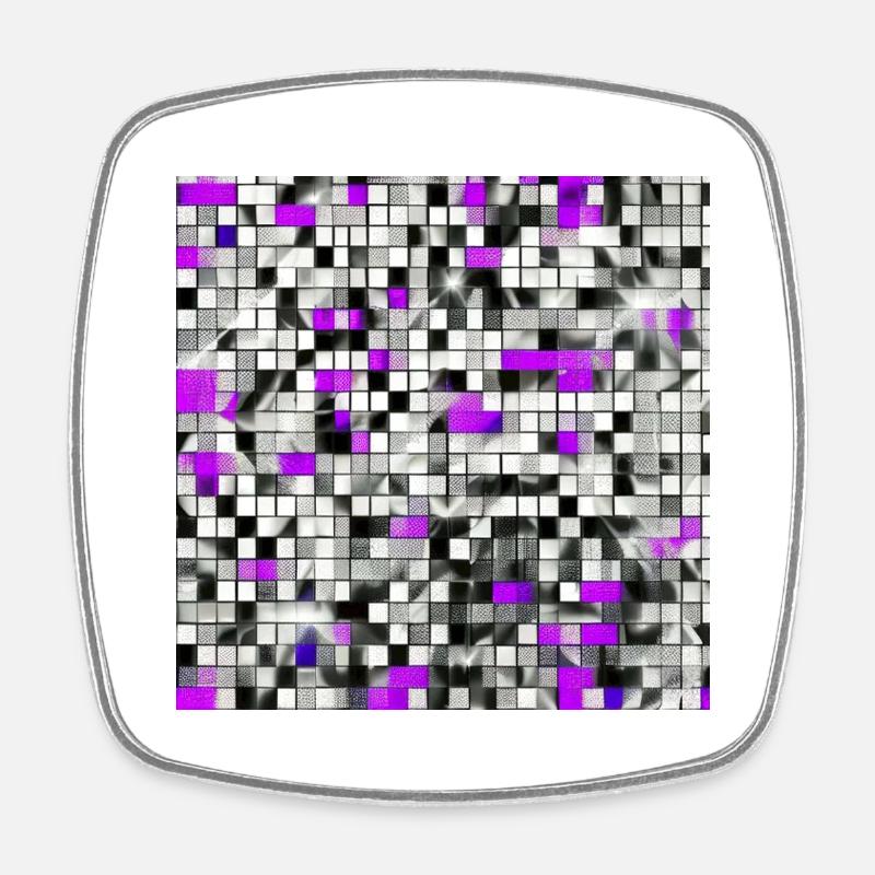 Disco Ball - Square fridge magnet - white