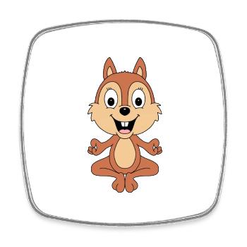 EICHHÖRNCHEN - YOGA - PILATES - TIER - TIERISCH - Viereckiger Kühlschrankmagnet - Weiß - Vorne