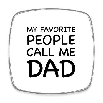 SUPER DAD TAG - Viereckiger Kühlschrankmagnet - Weiß - Vorne