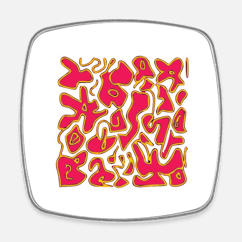 Abstraction - Magnet carré - blanc