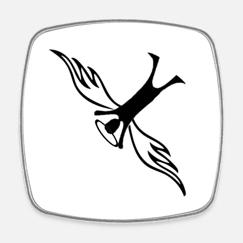 Angel - Square fridge magnet - white