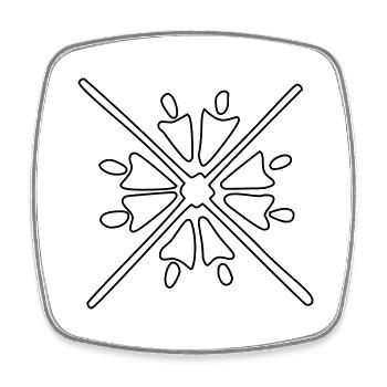 Ornement - Vectorgraphic - Magnet carré - blanc - Devant