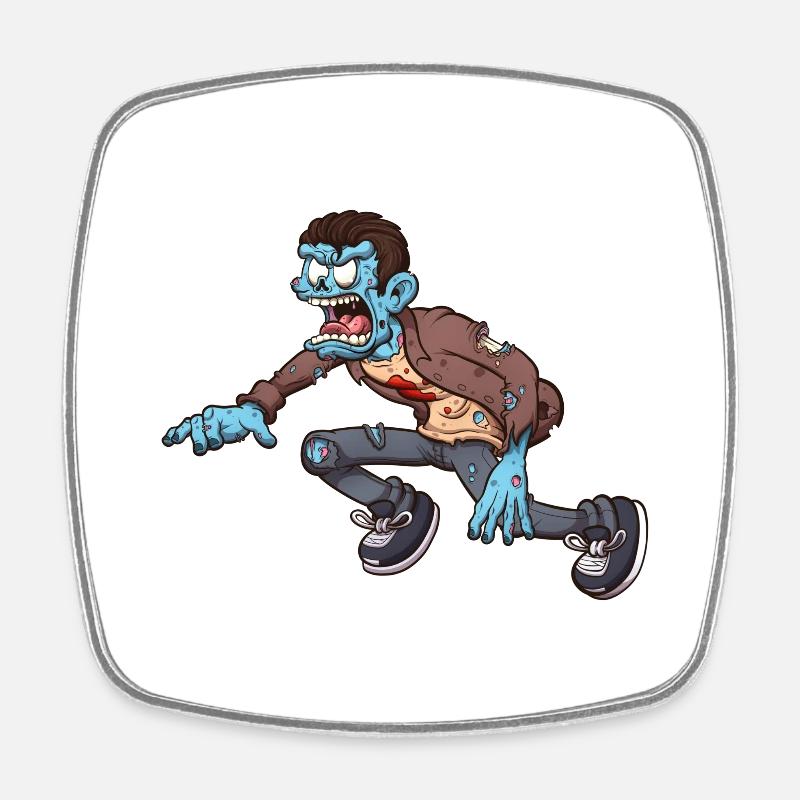 Zombie - Square fridge magnet - white