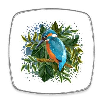 Bunter Vogel - Viereckiger Kühlschrankmagnet - Weiß - Vorne